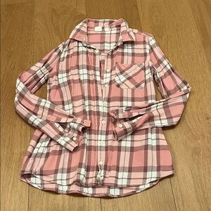 GAP Pink Plaid Button Down Shirt for Kids